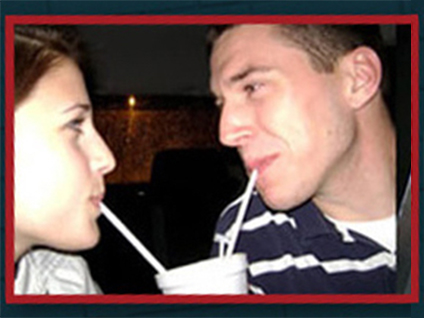 couple sharing social media